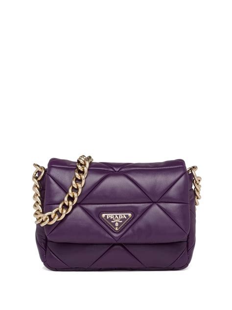 Violet Prada System nappa leather patchwork bag 